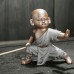 4pcs tea pet creative ornament statue monk kungfu boy figurine handmade tea play   362075022997